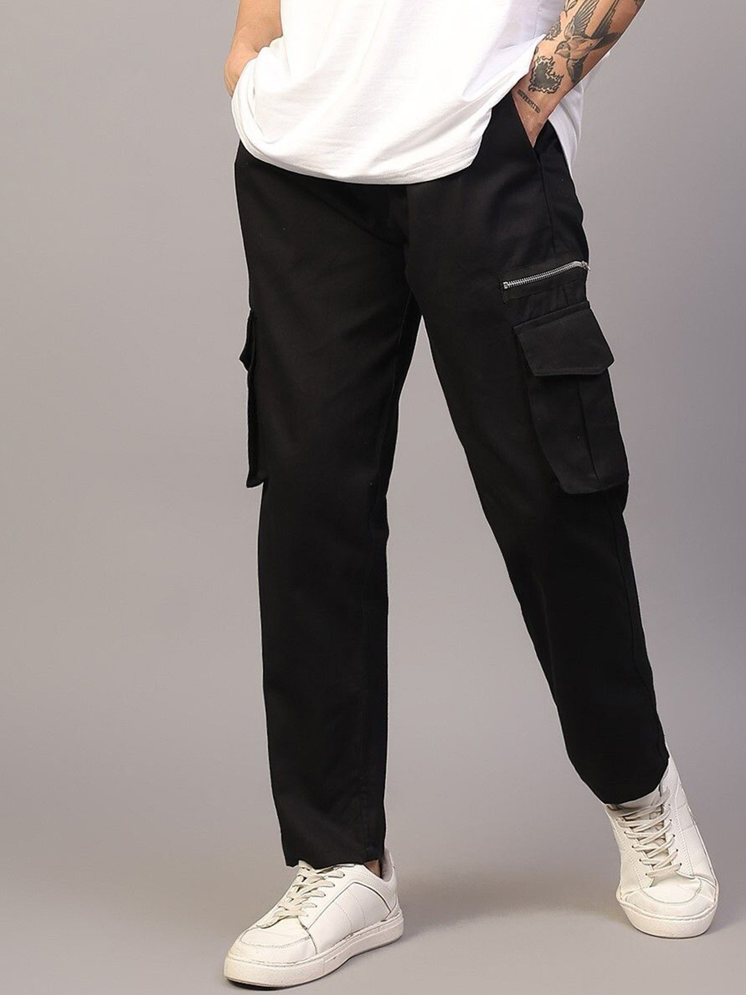 Sprouted Men Slim Fit Cargos Trousers