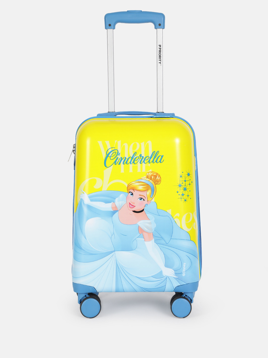 Priority Girls Cinderella Printed Hard Sided Cabin Trolley Bag - 38 L