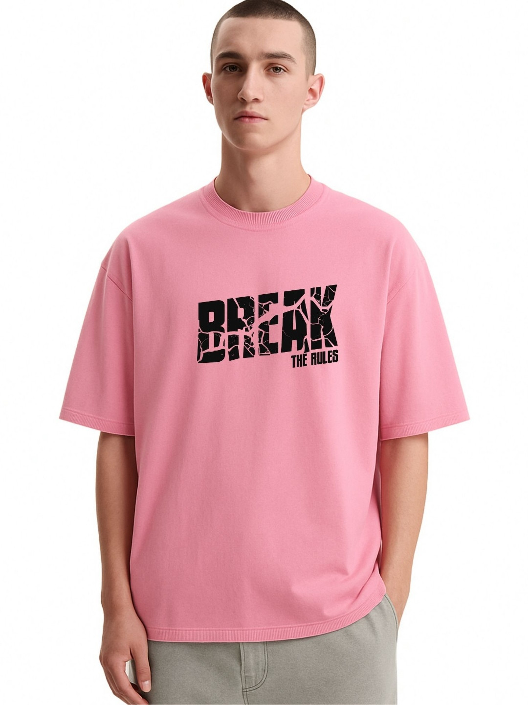 Fashnobic Men Dri-FIT Trendy Sucess Is Not Printed Round Neck Cotton Oversized T-shirt