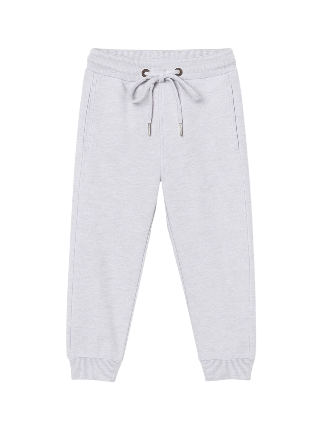 The Mom Store Kids Unisex Grey Cotton Regular Fit Drawstring Track Pants