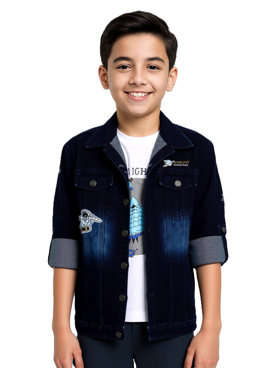 CAVIO Boys Lightweight Denim Jacket & T-Shirt