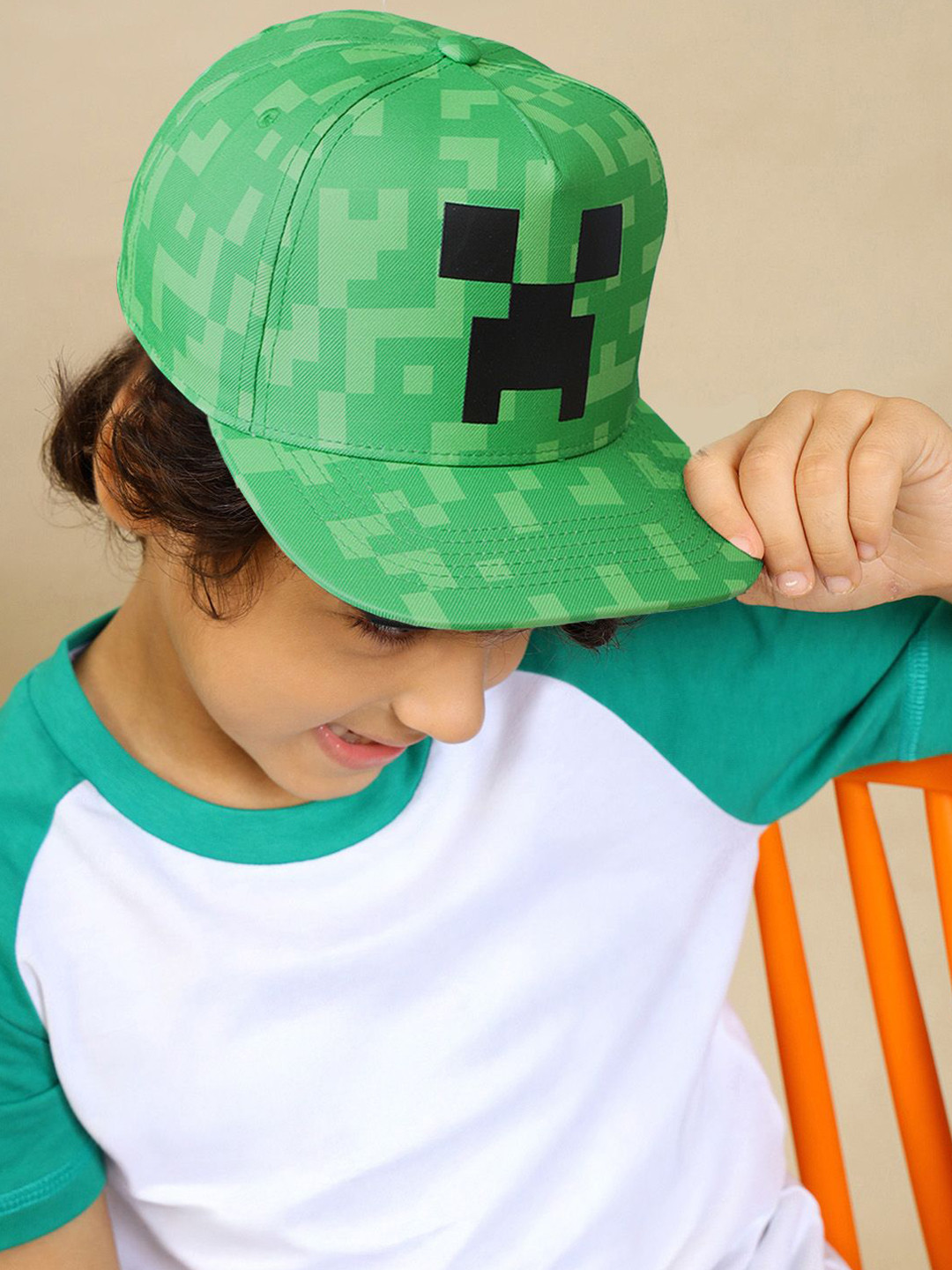 Kids Ville Boys Abstract Printed Minecraft Cap