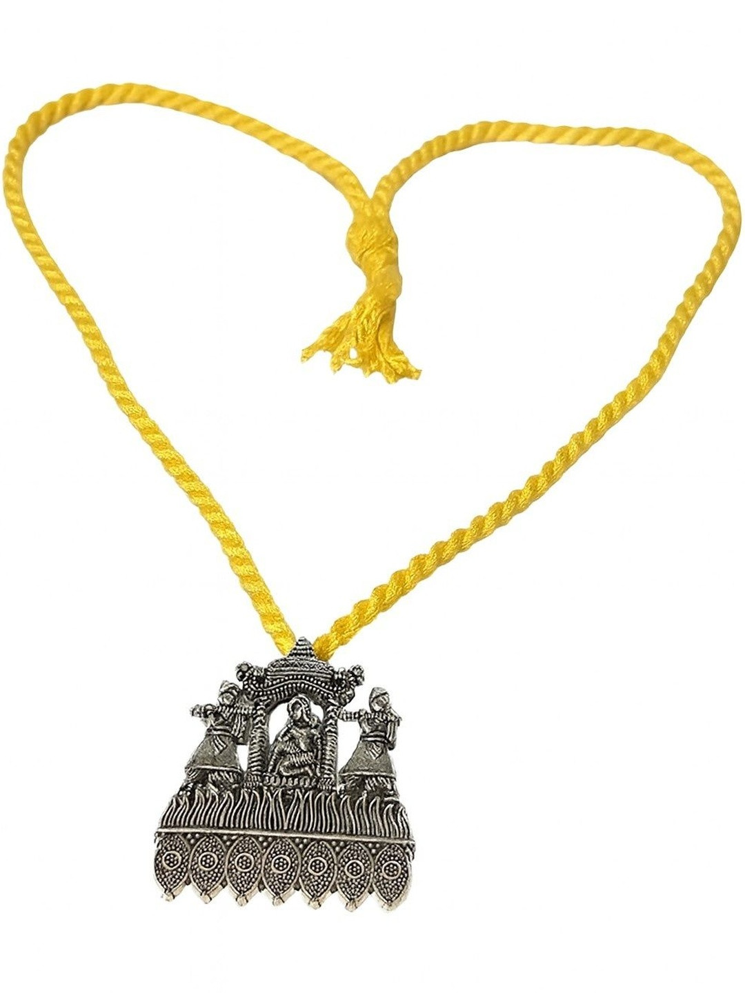 athizay  German Silver  Statement Necklace