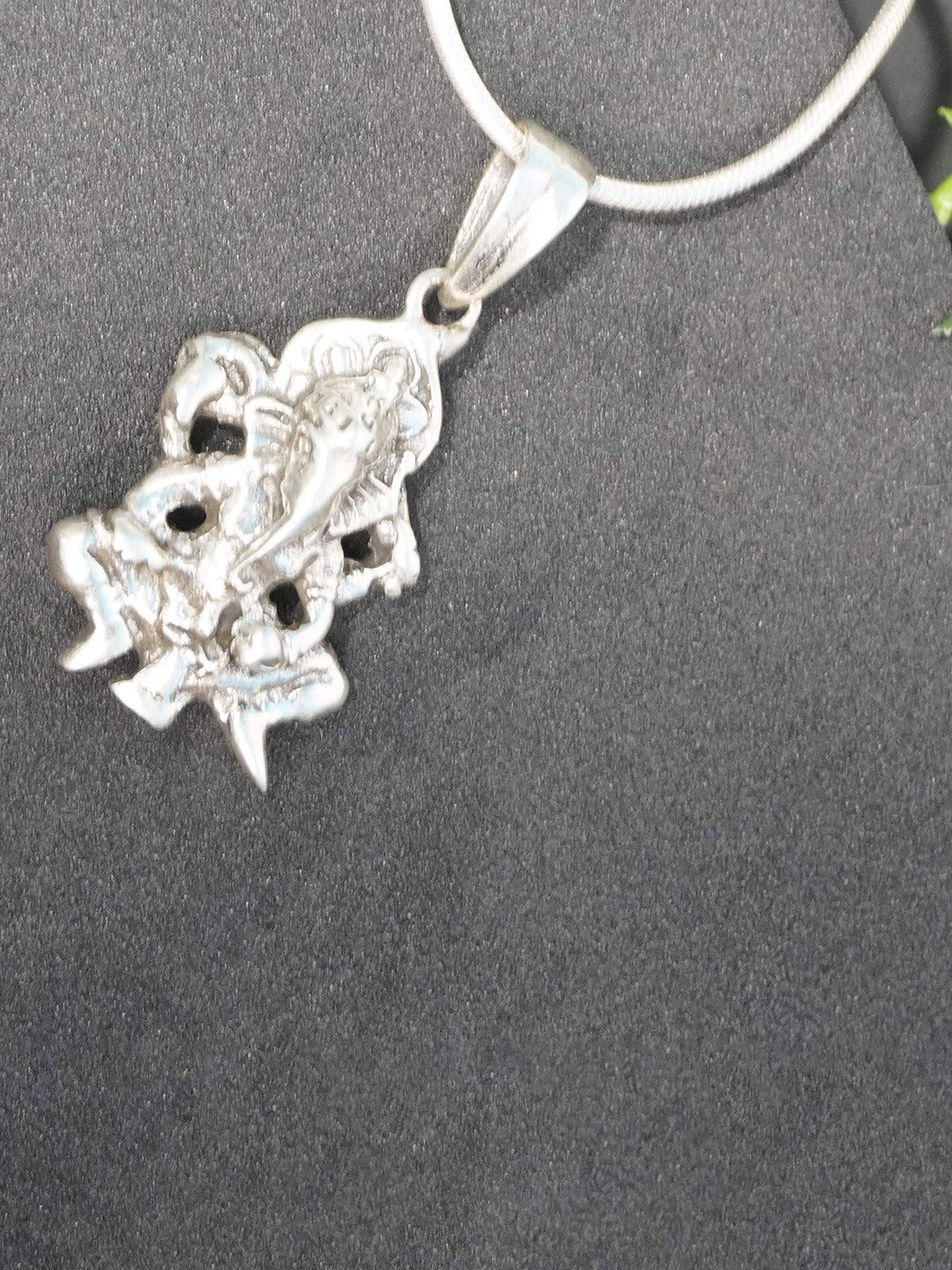 Love Rocks Silver Ganesha Modaka Pendant