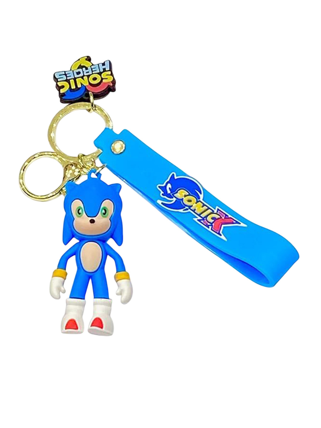 AUGEN Textured 3D Sonic Rubber Key Chain