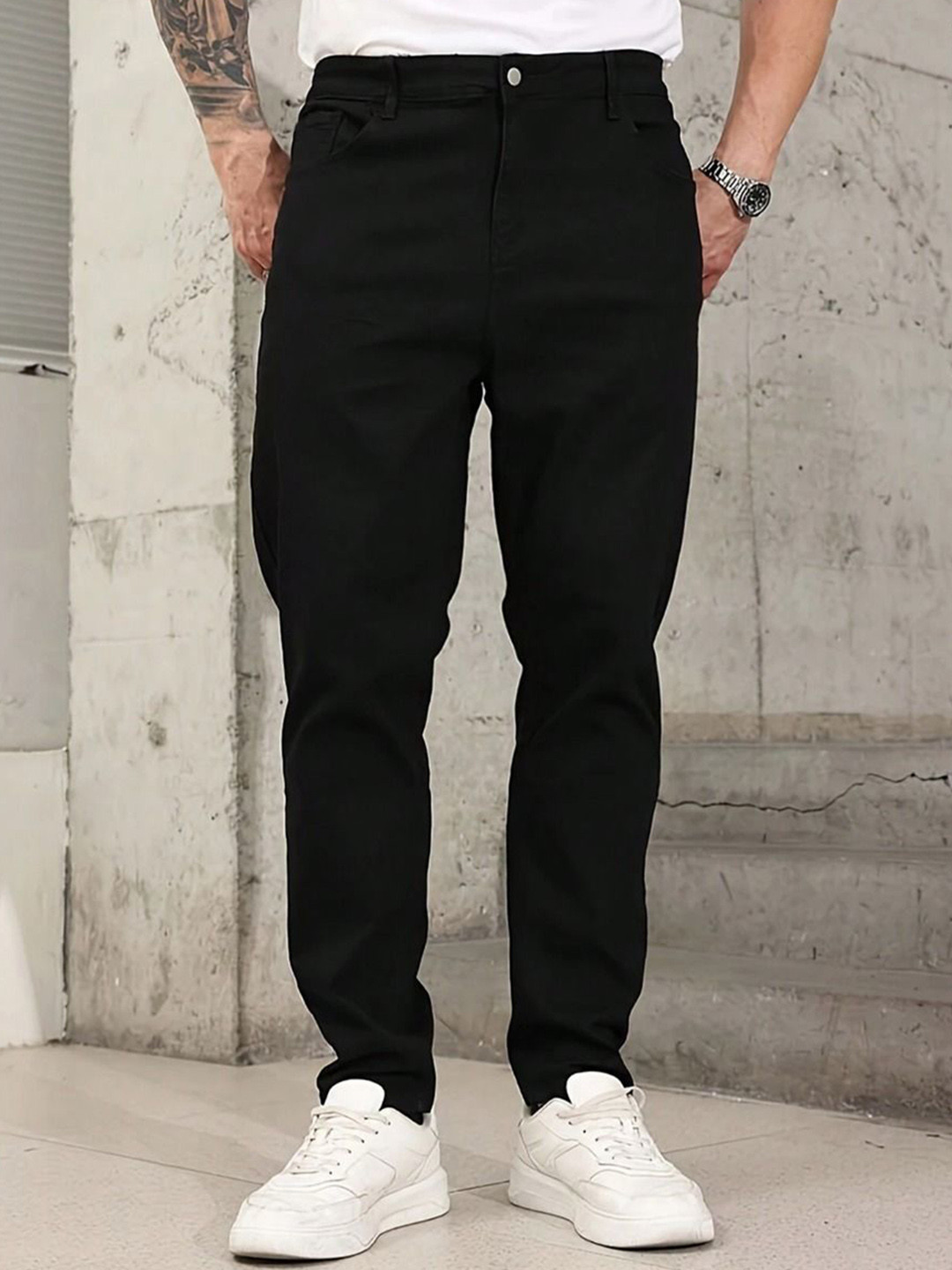 Niffar Fashion Men Mom Fit Mid-Rise Stretchable Jeans