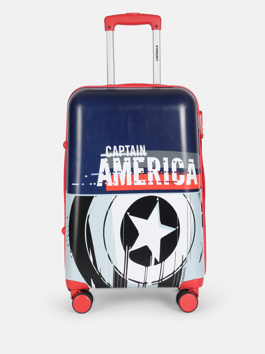 Priority Boys Captain America Printed Hard Sided Large Trolley Bag - 63 L