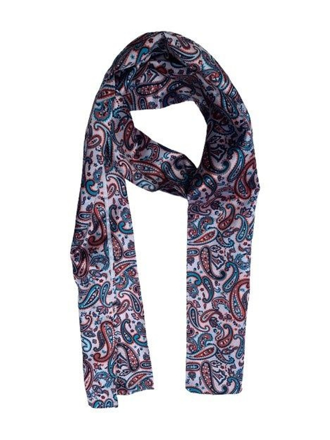 CALIXTO Unisex Long Satin Scarf with Matching Pocket Square