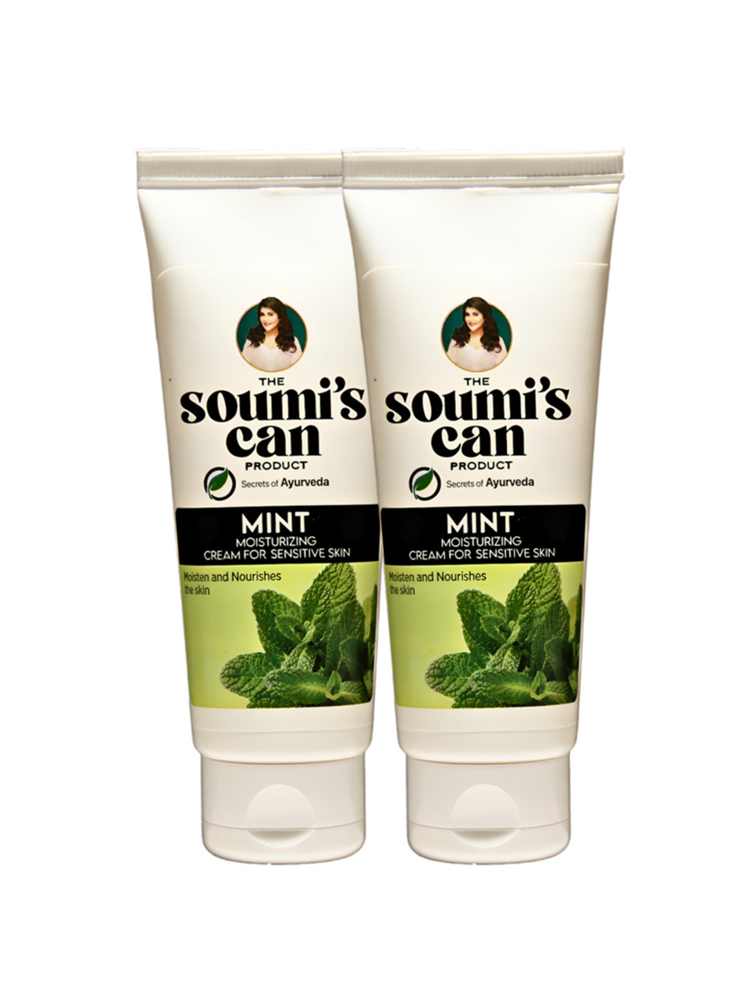 THE SOUMI'S CAN PRODUCT Set Of 2 Mint Moisturizing Cream For Sensitive Skin - 50ml Each