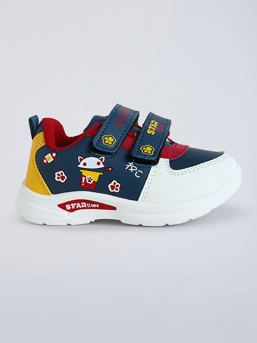 Hopscotch Kids Multi Non-Marking Cricket Sports Shoes