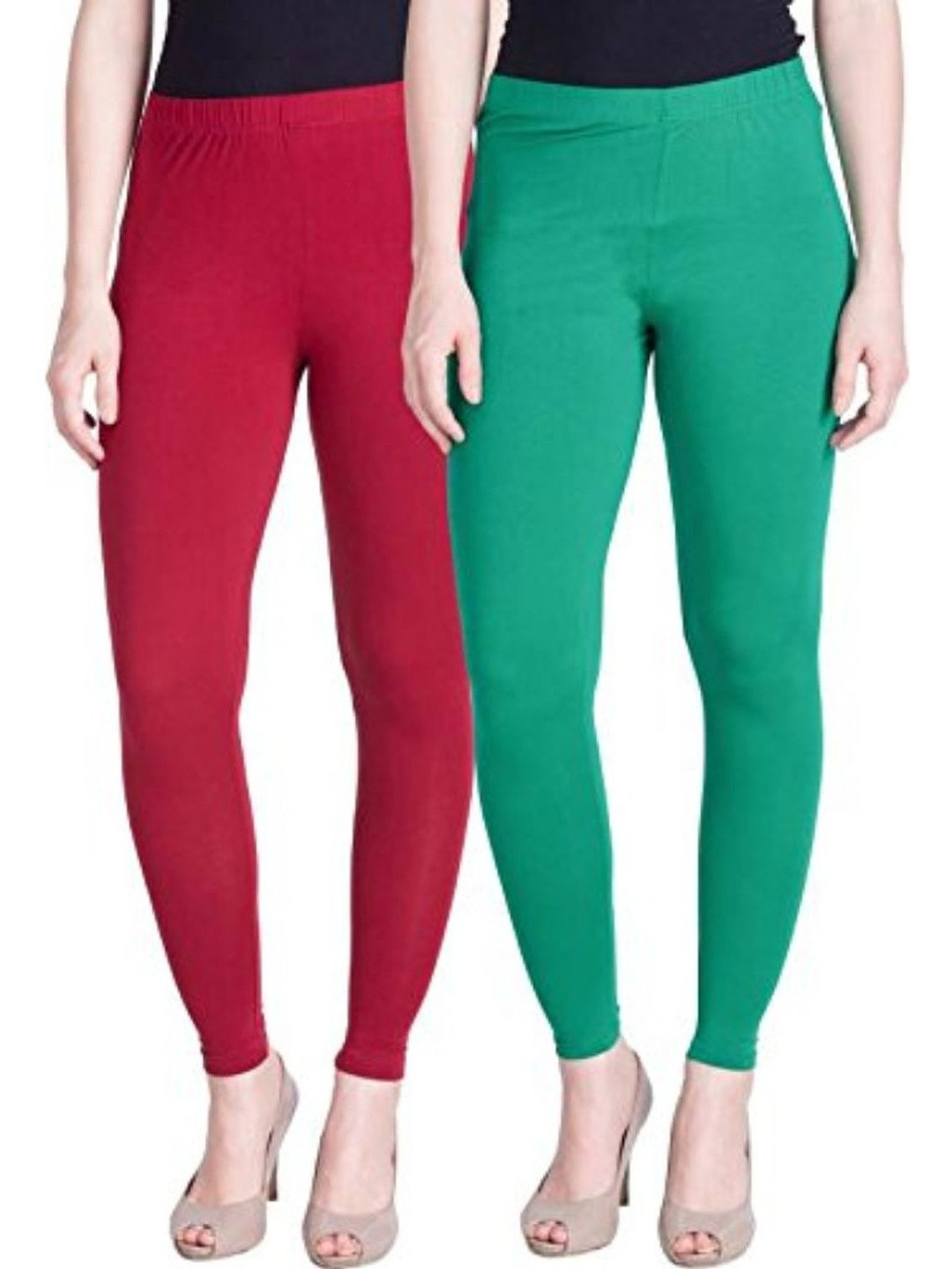 Navkar Crafts Women Pack of 2 Slip-On Cotton Churidar Length Leggings