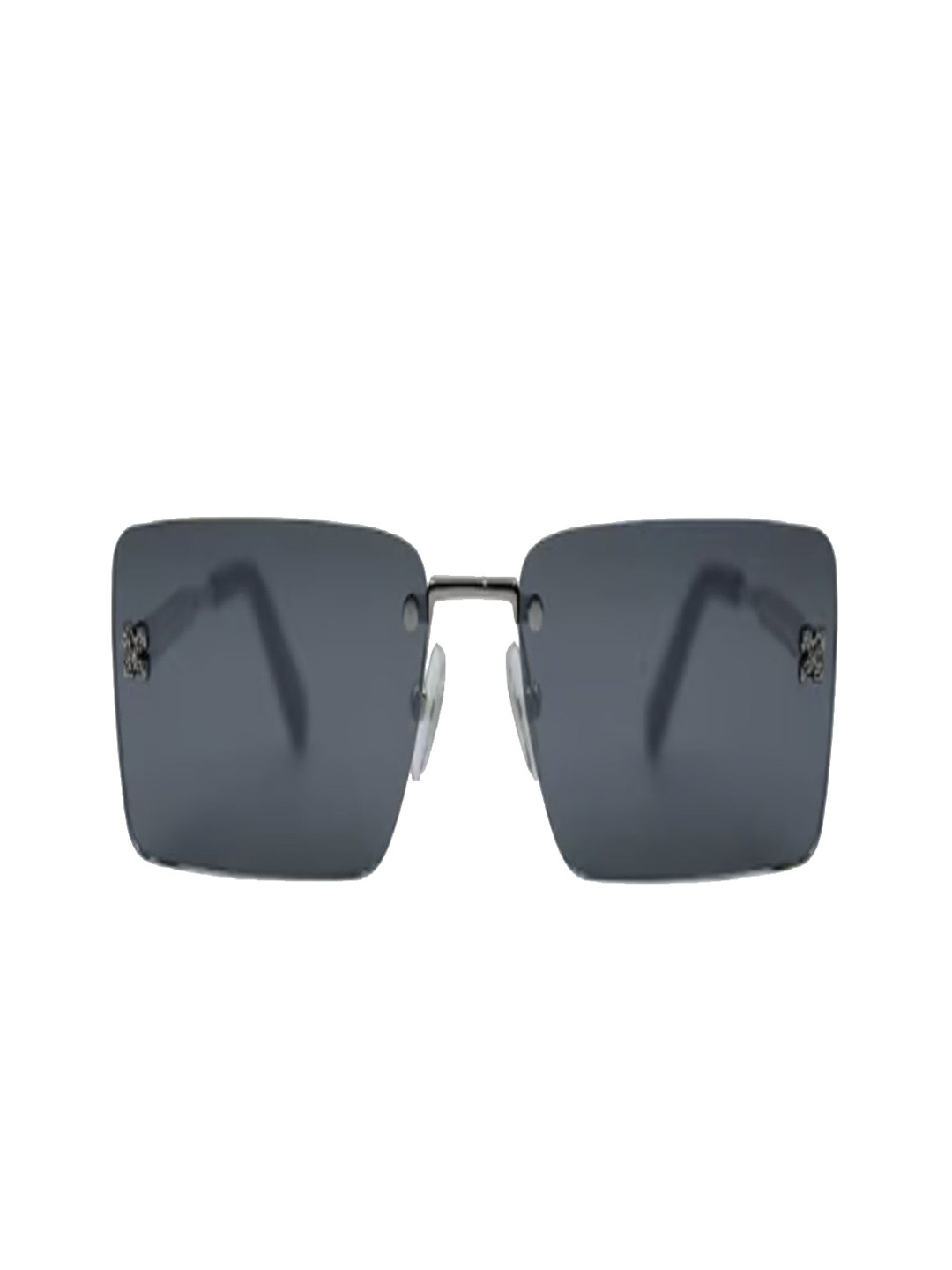 Off-White Women Grey Lens & Silver-Toned Rimless Rectangle Sunglasses