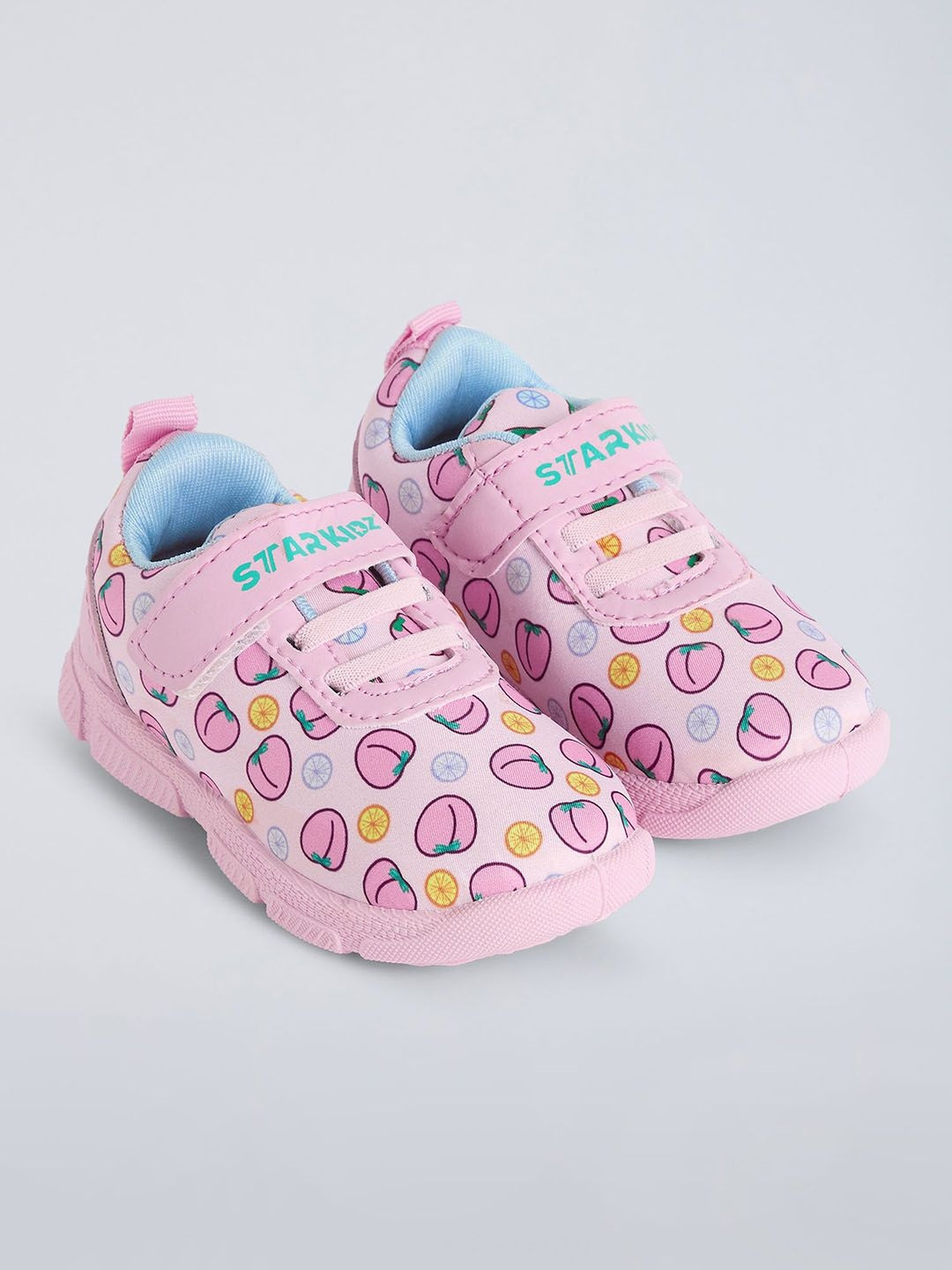 Hopscotch Girls Pink PU Non-Marking Velcro Shoes
