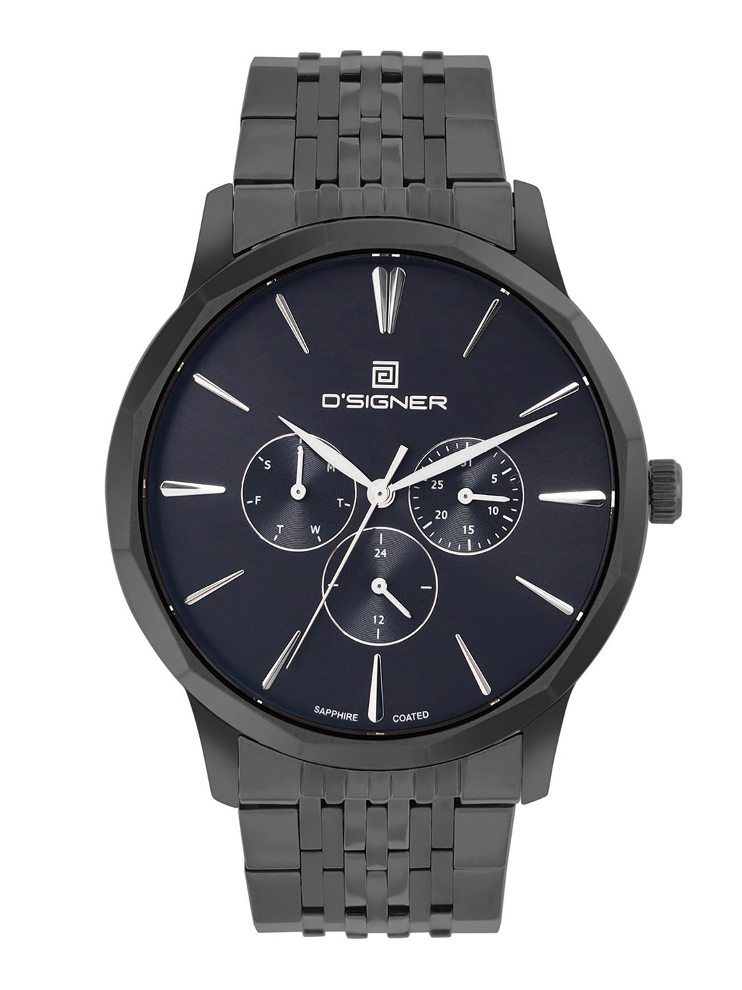 D'SIGNER Men Round Dial & Bracelet Style Straps Analogue Multi Function Watch 869GNM.3G