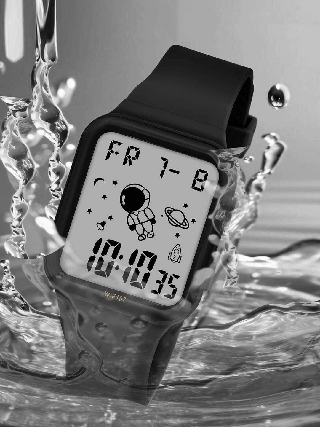KIDSUN Kids Dial & Straps Digital Multi Function Watch 873_BLACK_BLACK
