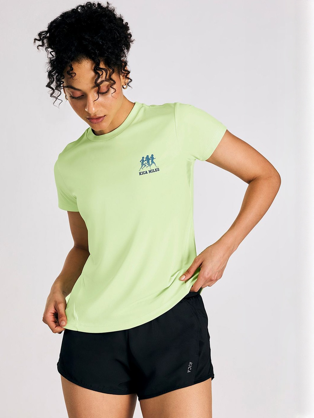 KICA Brand Logo Printed Quick-Dry Running T-shirt