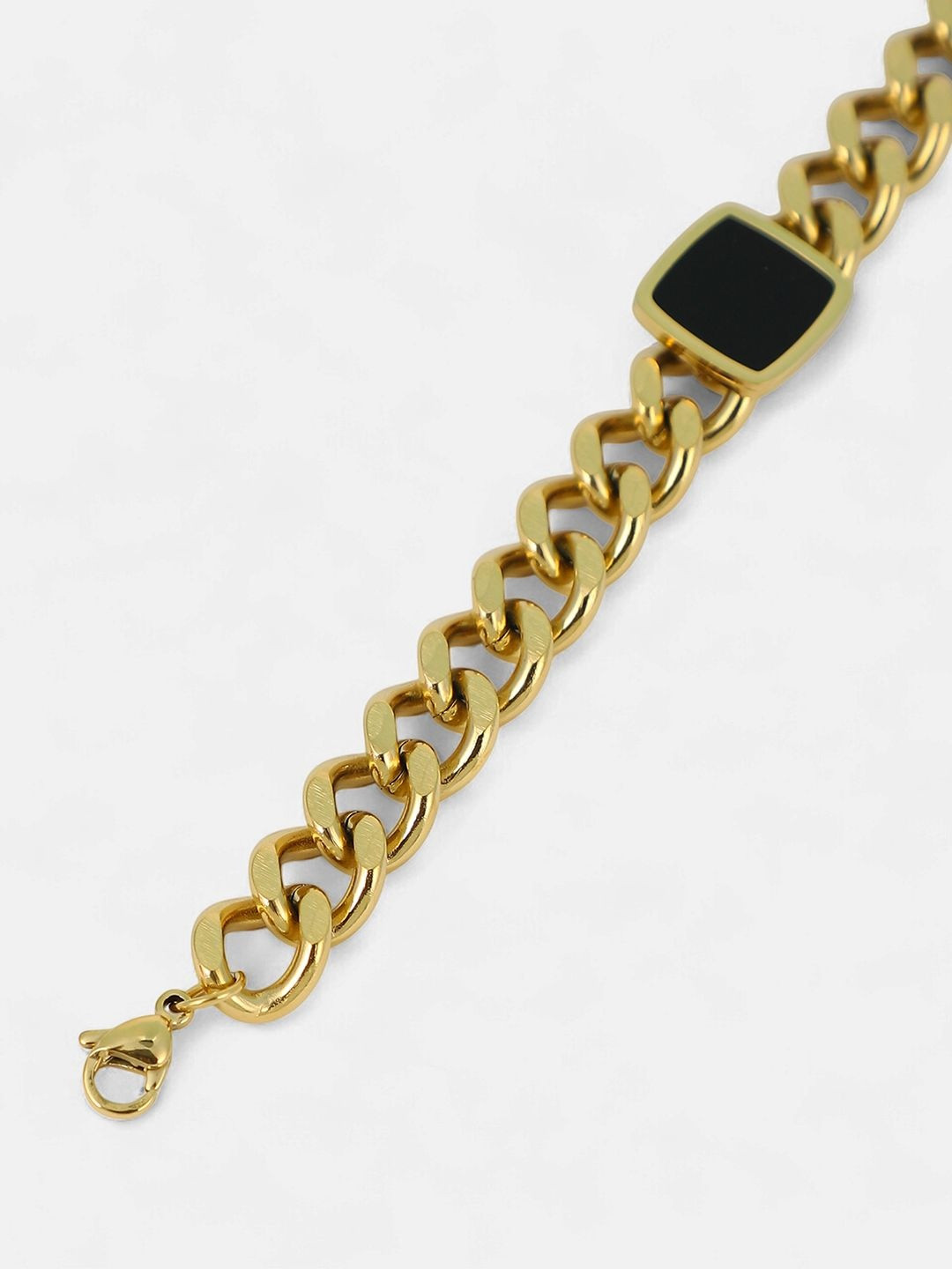 SOHI Set OF 2 Gold-Plated Alloy Charm Link Chain Bracelets