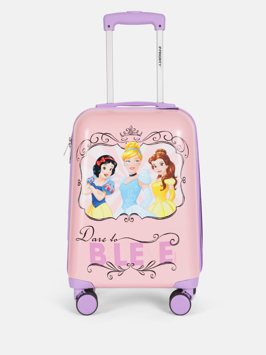 Priority Girls Disney Princess Print Hard Sided Cabin Trolley Bag - 38 L
