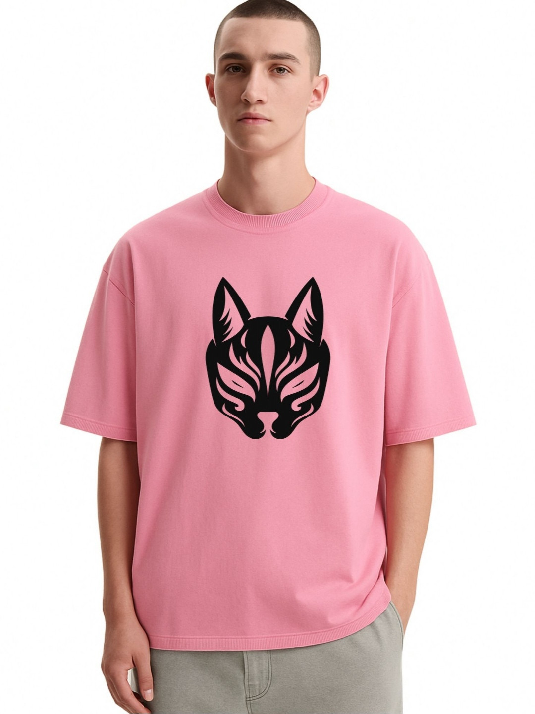 Fashnobic Men Dri-FIT Trendy Cartoon Network Printed Round Neck Cotton Oversized T-shirt