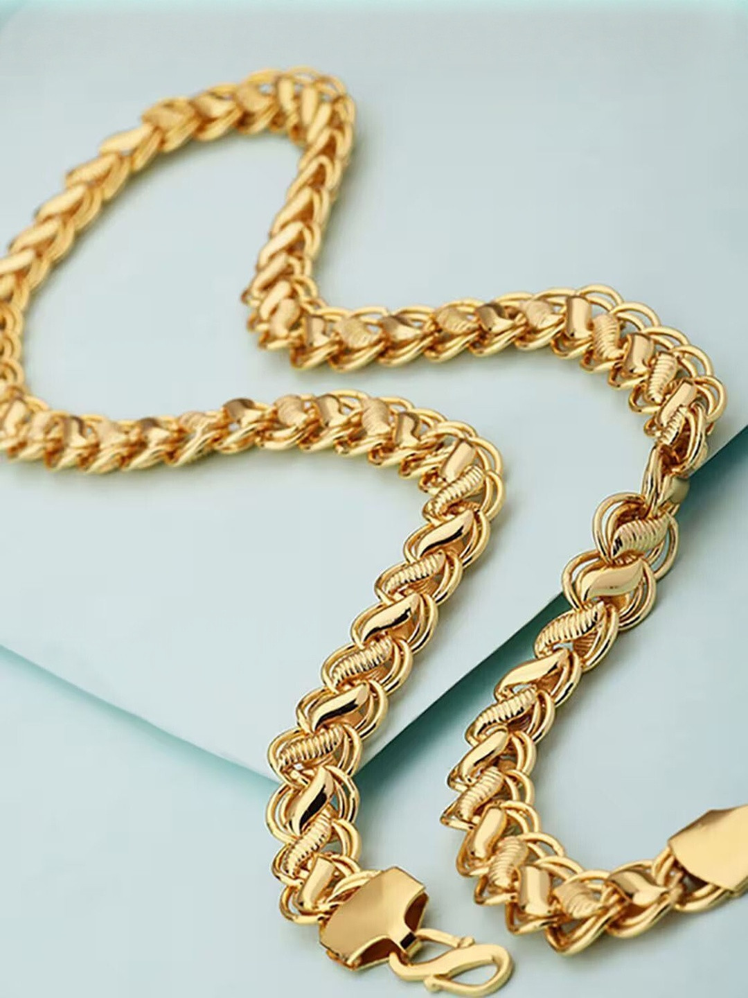 Basukiya  Brass Golden Lotus Chain