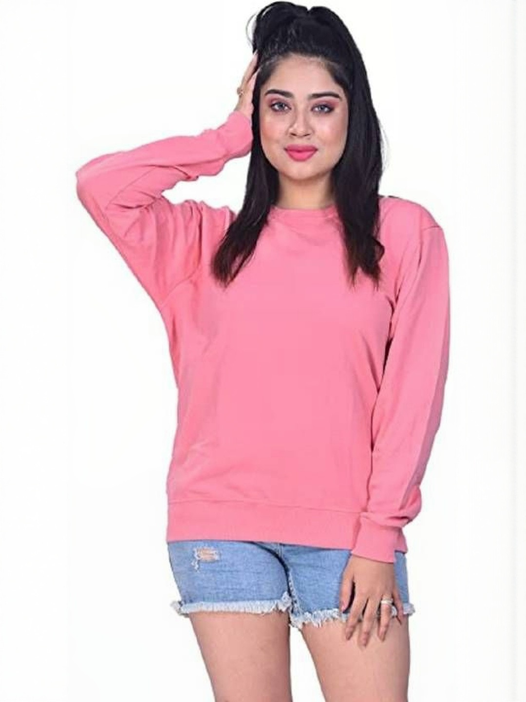 VALUE CREATION Round Neck Cotton Regular Fit Sweatshirts