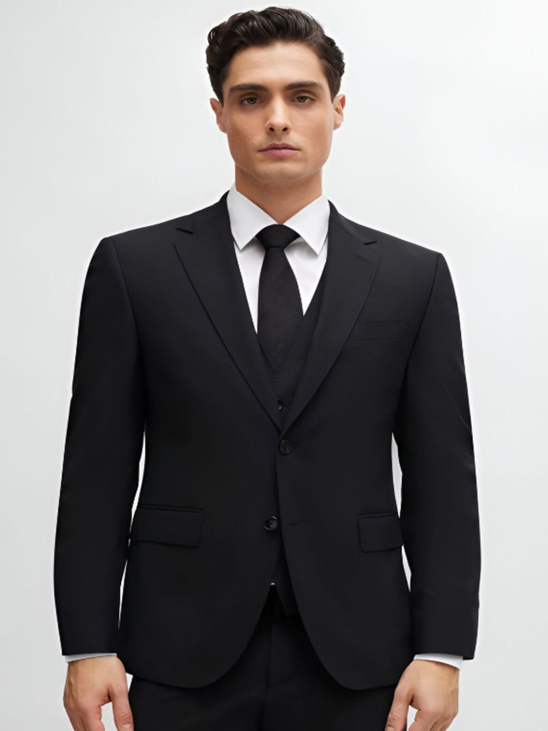 wmade Notched Lapel Cotton Single Breasted Blazer