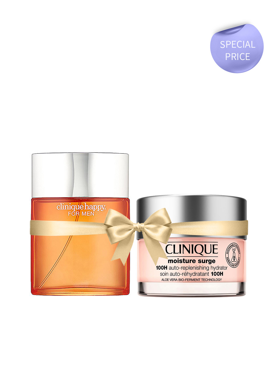 Clinique Set of Men Happy Cologne Spray 100ml & Moisture Surge Hydrator 50ml