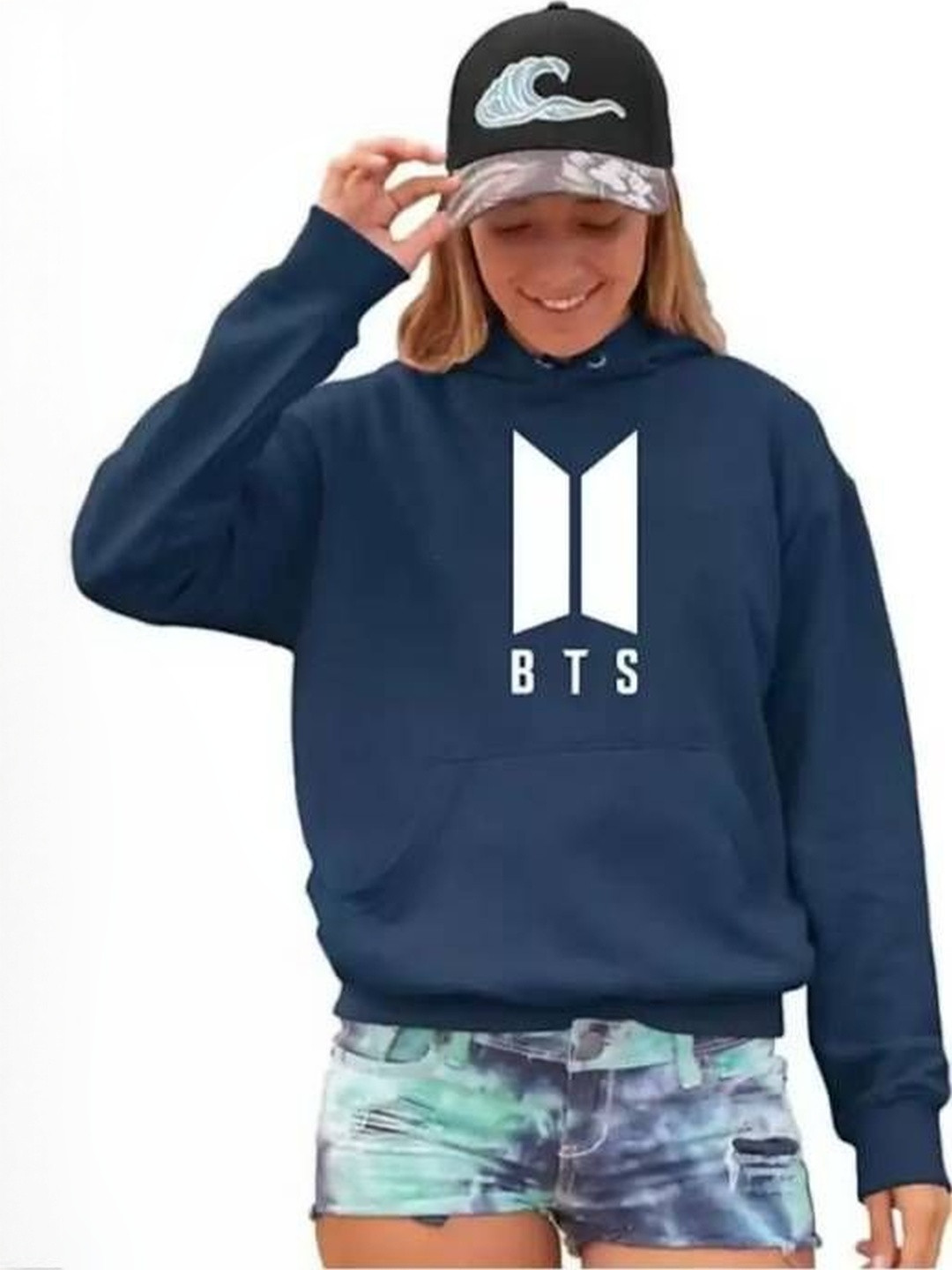 VALUE CREATION Women Full Sleeve Printed Hooded Sweatshirt