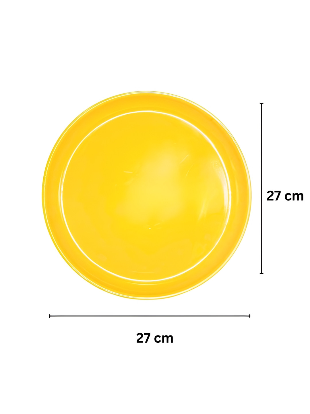 Morvi Yellow 2 Pieces Dishwasher And Microwave Safe Plates