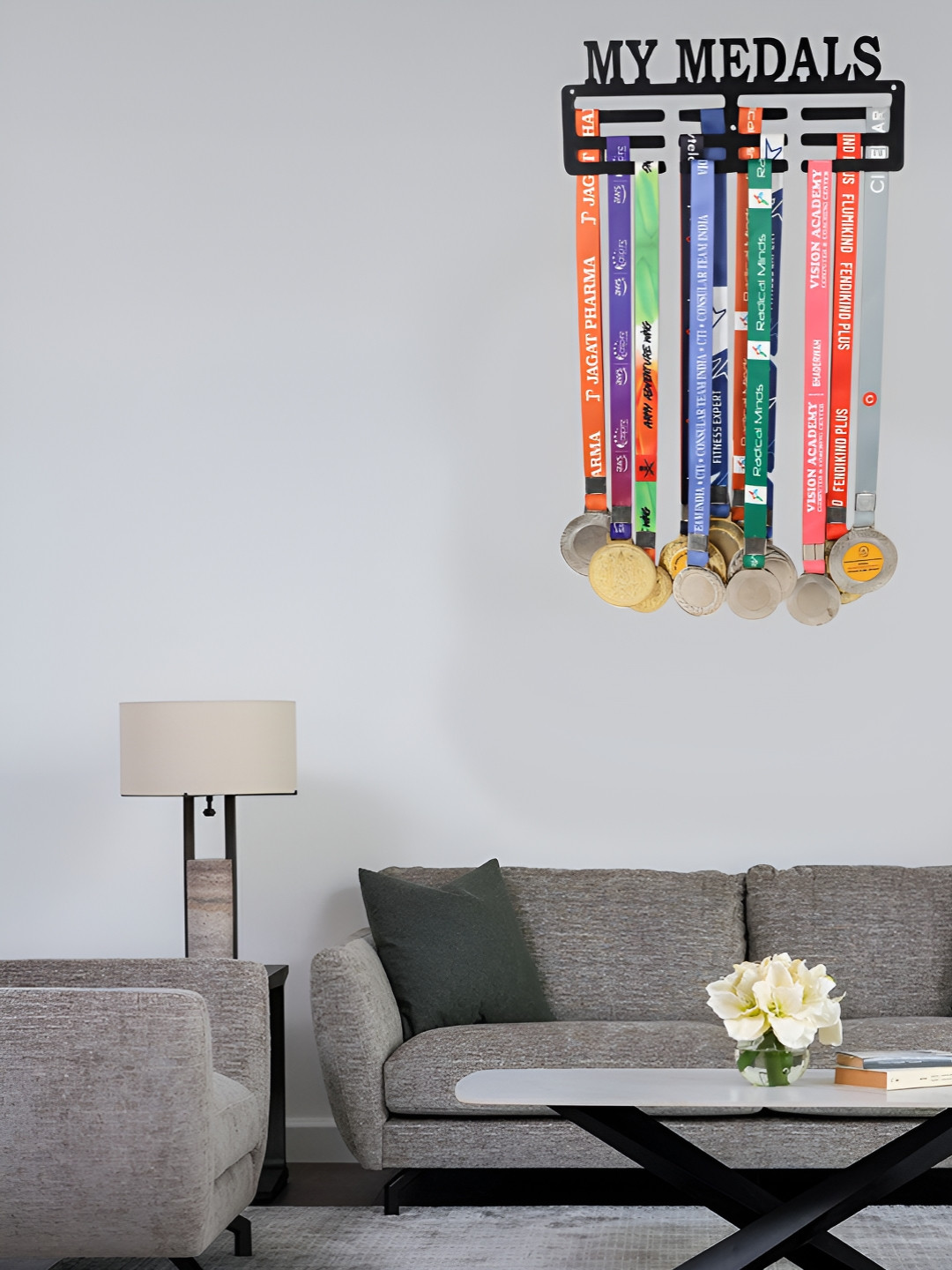 RAOOFA CRAFTS Black My Medals Durable Medal Hanger