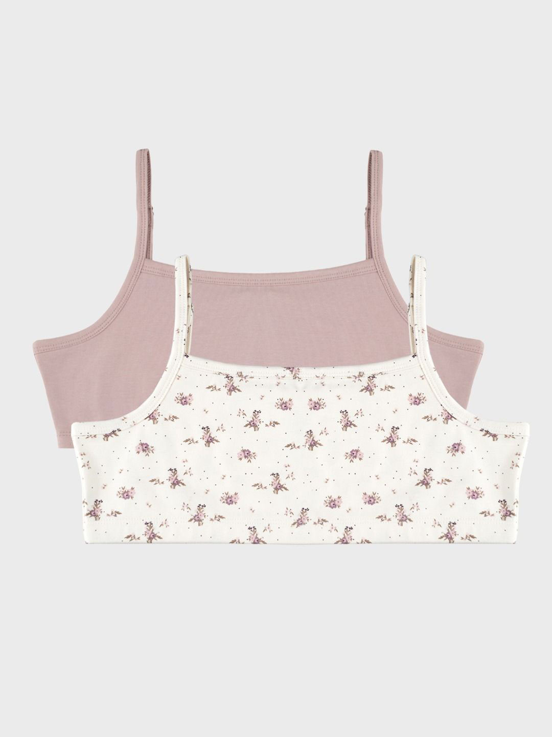 Charm n Cherish Girls Pack Of 2 Floral Print Full Coverage Non Padded Underwired Bra