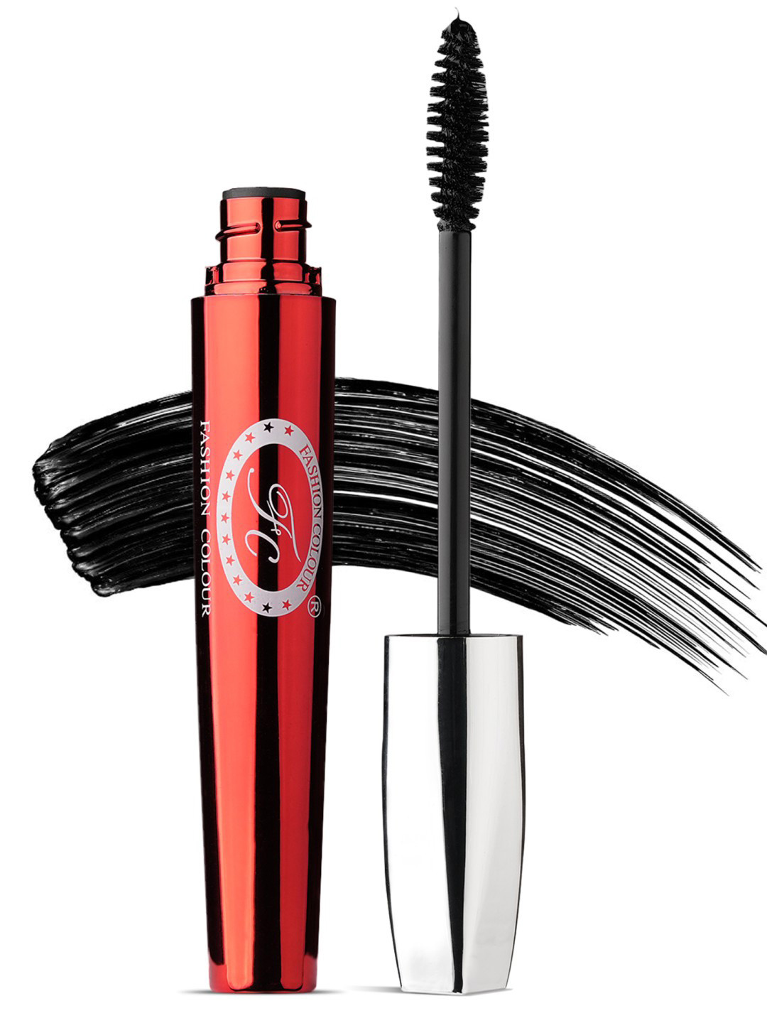 Fashion Colour Big Eye Smudgeproof Non-Fading & Waterproof Curl Mascara 8ml - Black