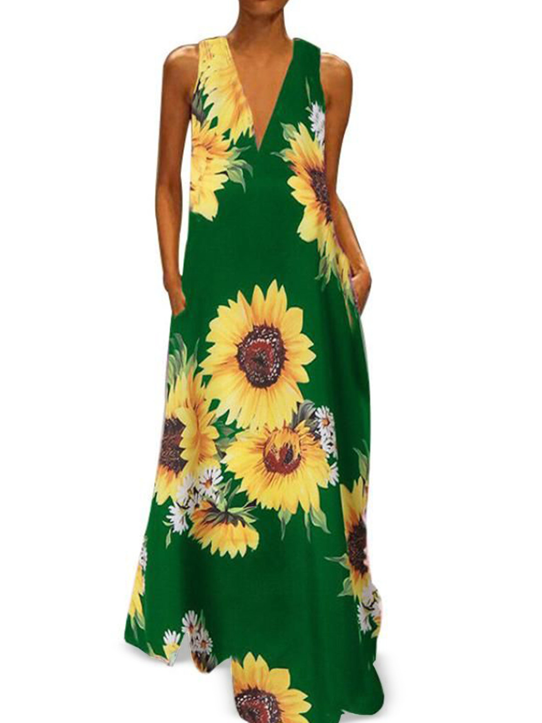 StyleCast Floral Printred A-Line Maxi Dress