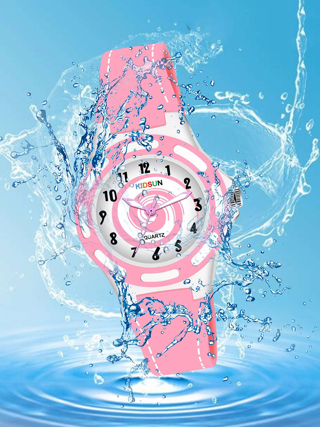 KIDSUN Girls Printed Analogue Multi Function Watch 902_PINK_PINK