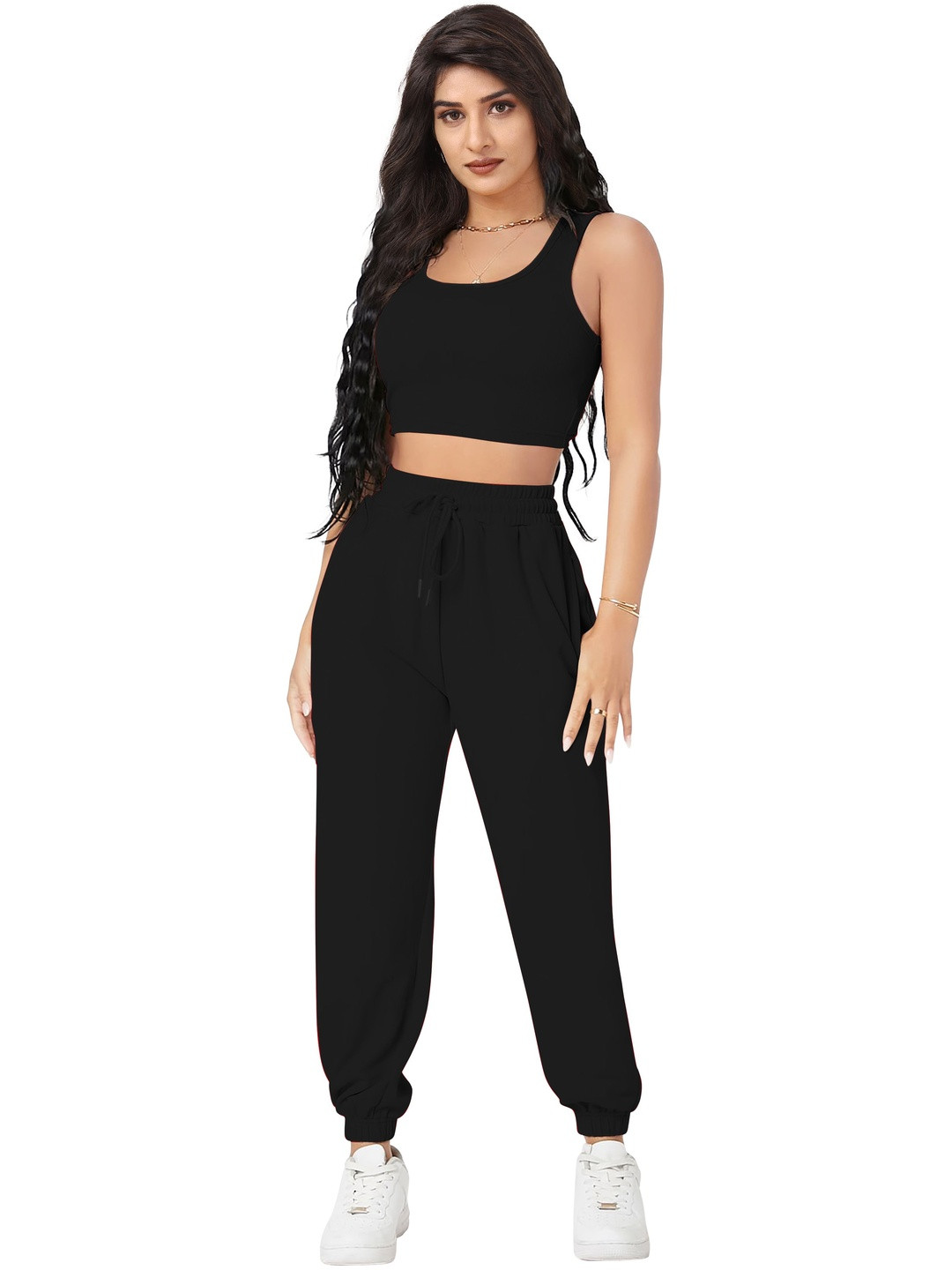 Women Black Two-Piece Co-ord Set