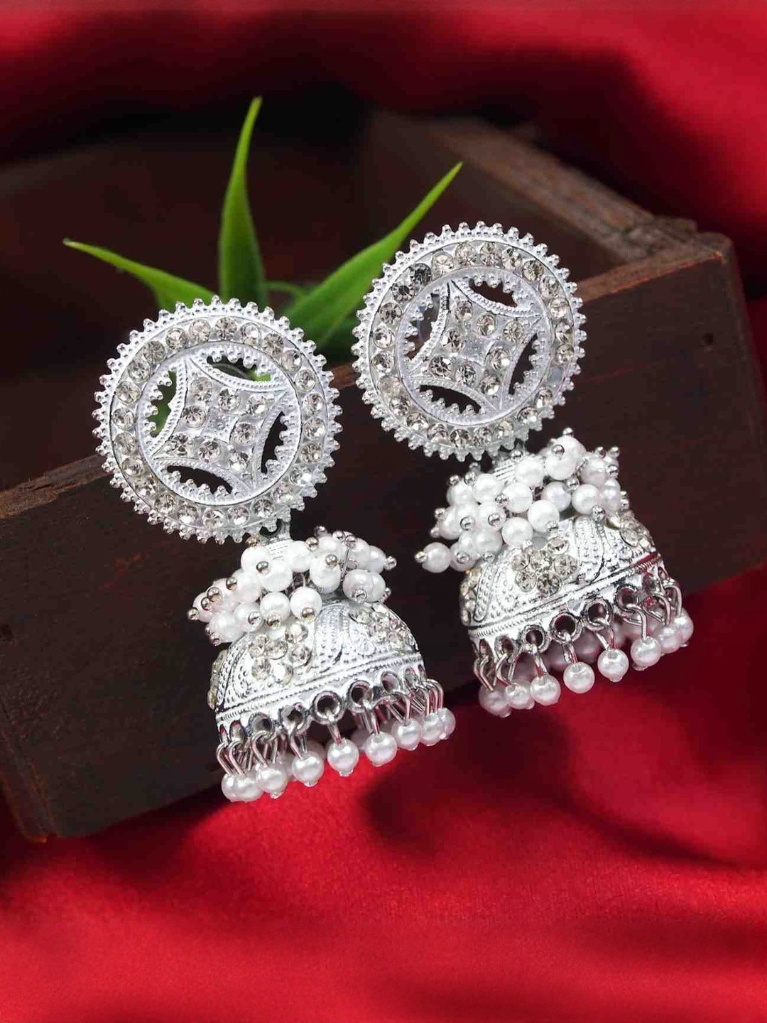 Joy of Jewels Metal Jhumka Earrings