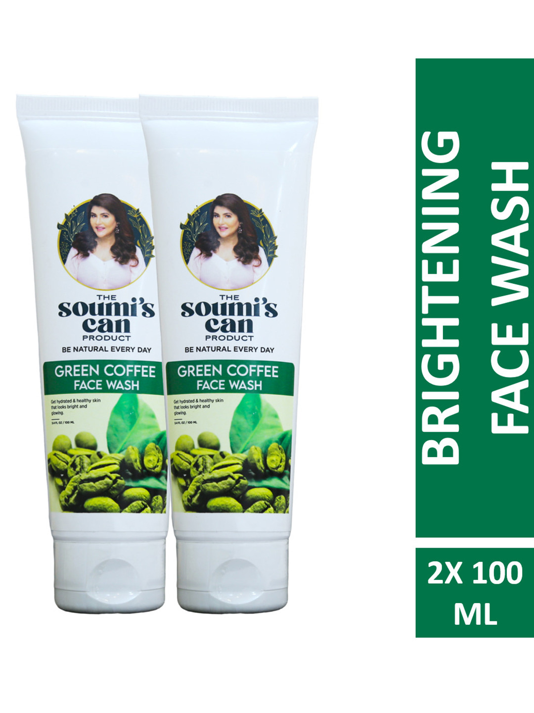 THE SOUMI'S CAN PRODUCT Pack of 2 Green Coffee Face Wash - 100ml