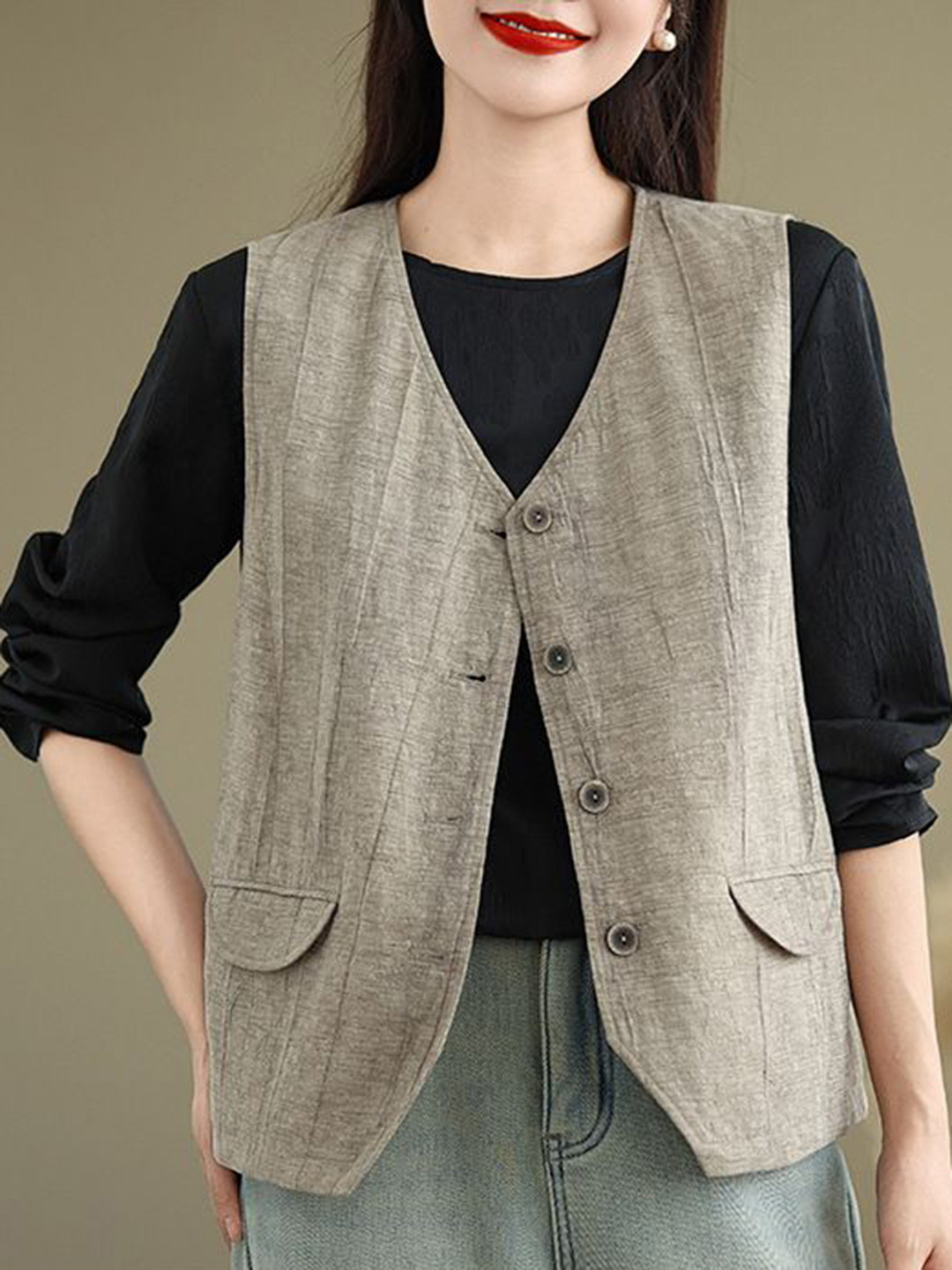 StyleCast x Revolte Women Waistcoat