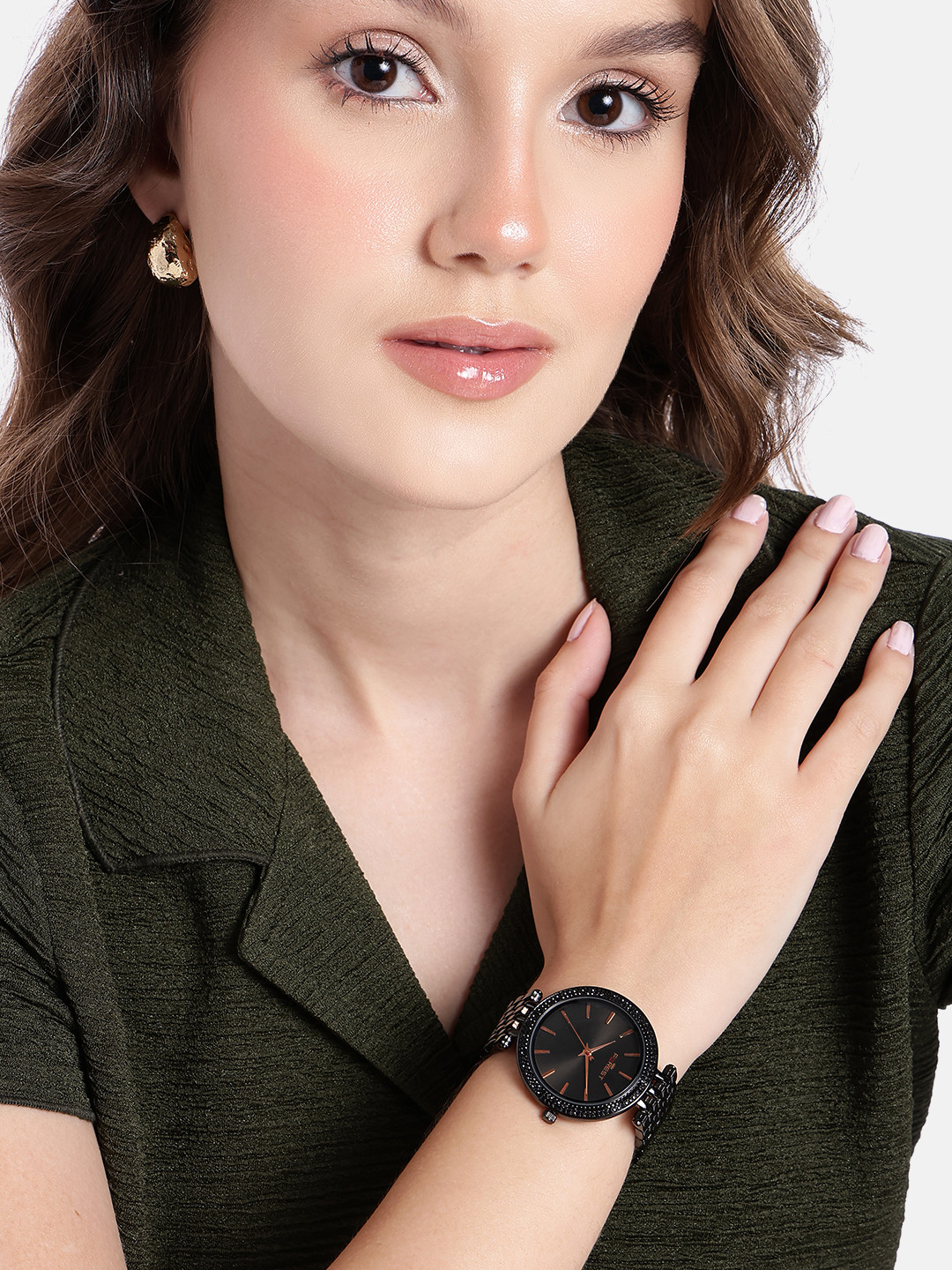 FOREST Women Dial & Stainless Steel Bracelet Style Straps Analogue Watch FRT-424-BK2