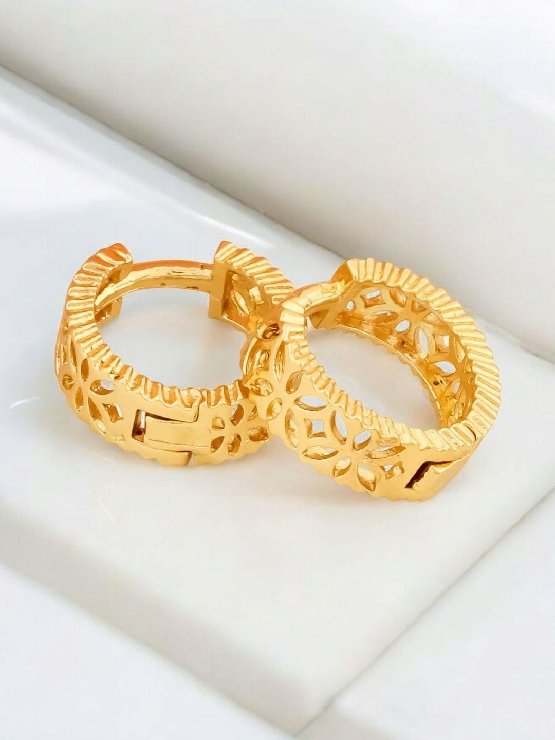 SHREE KRISHNA SHOPPING old-Plated Circular Hoop Earrings