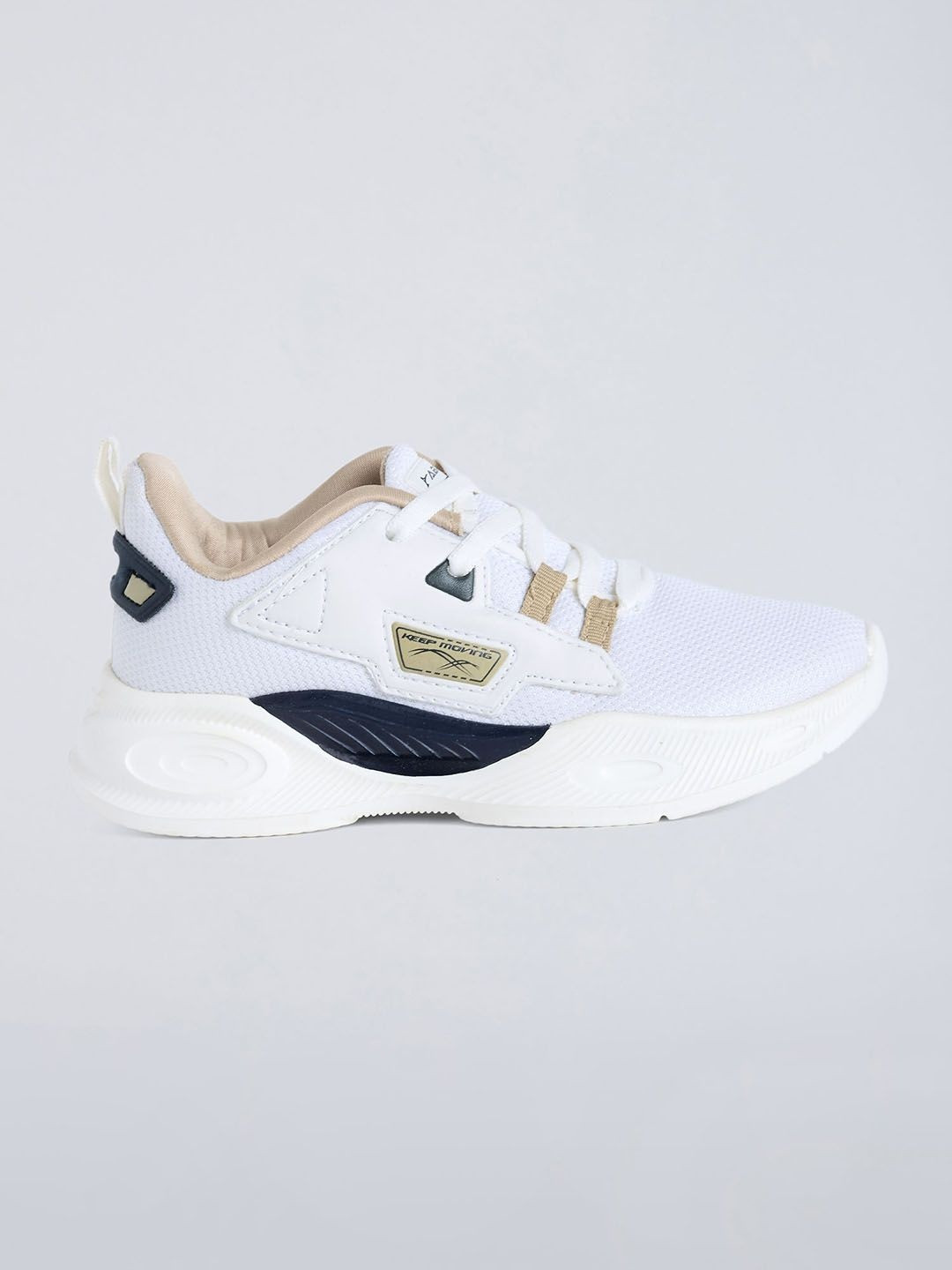 Hopscotch Beige Mesh Non-Marking Sports Shoes