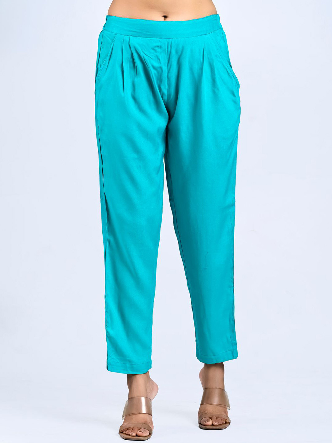 Mirayya Enterprises Women Tailored Mid-Rise Easy Wash Trousers
