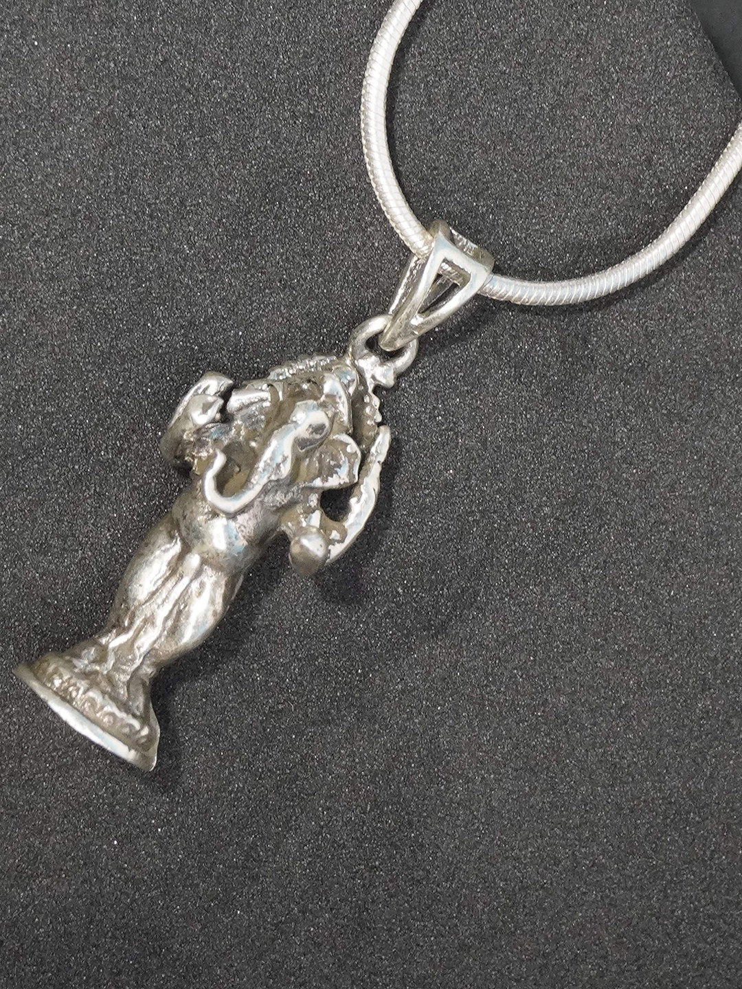 Love Rocks Pure Silver Lambodhara Ganesha Pendant