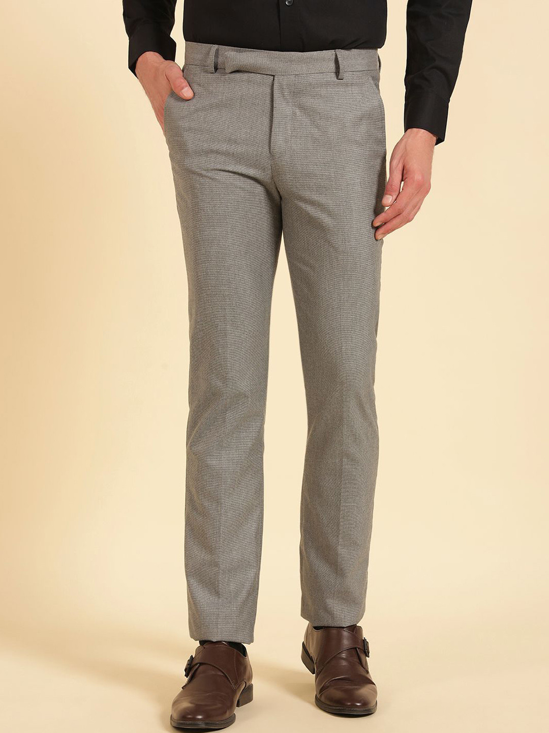 Cantabil Men Comfort Fastness Regular Fit Trousers