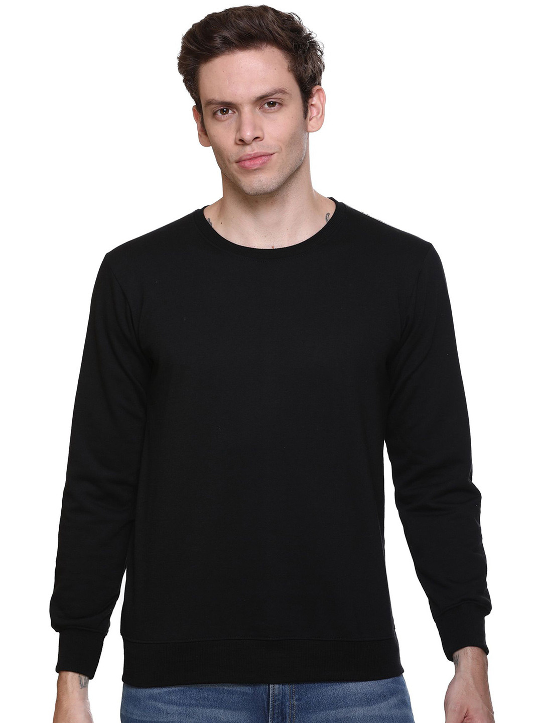 SHAUN Men Round Neck Long Sleeve Sweatshirt