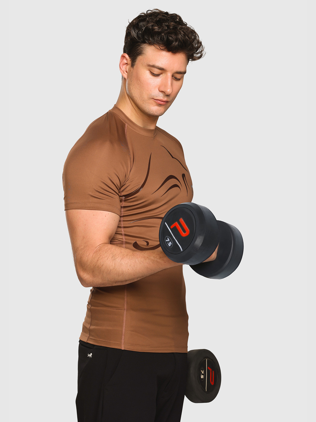 Musclemind Animal Printed Compression T-shirt