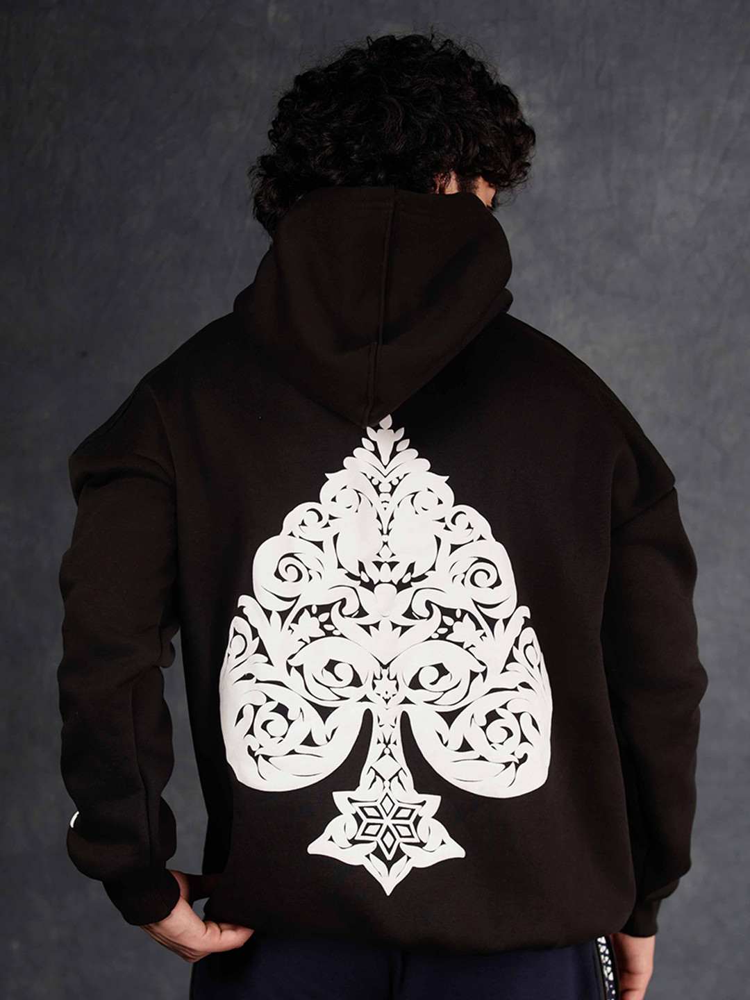 Fear No Man Men's Graphic Printed Hooded Sweatshirt