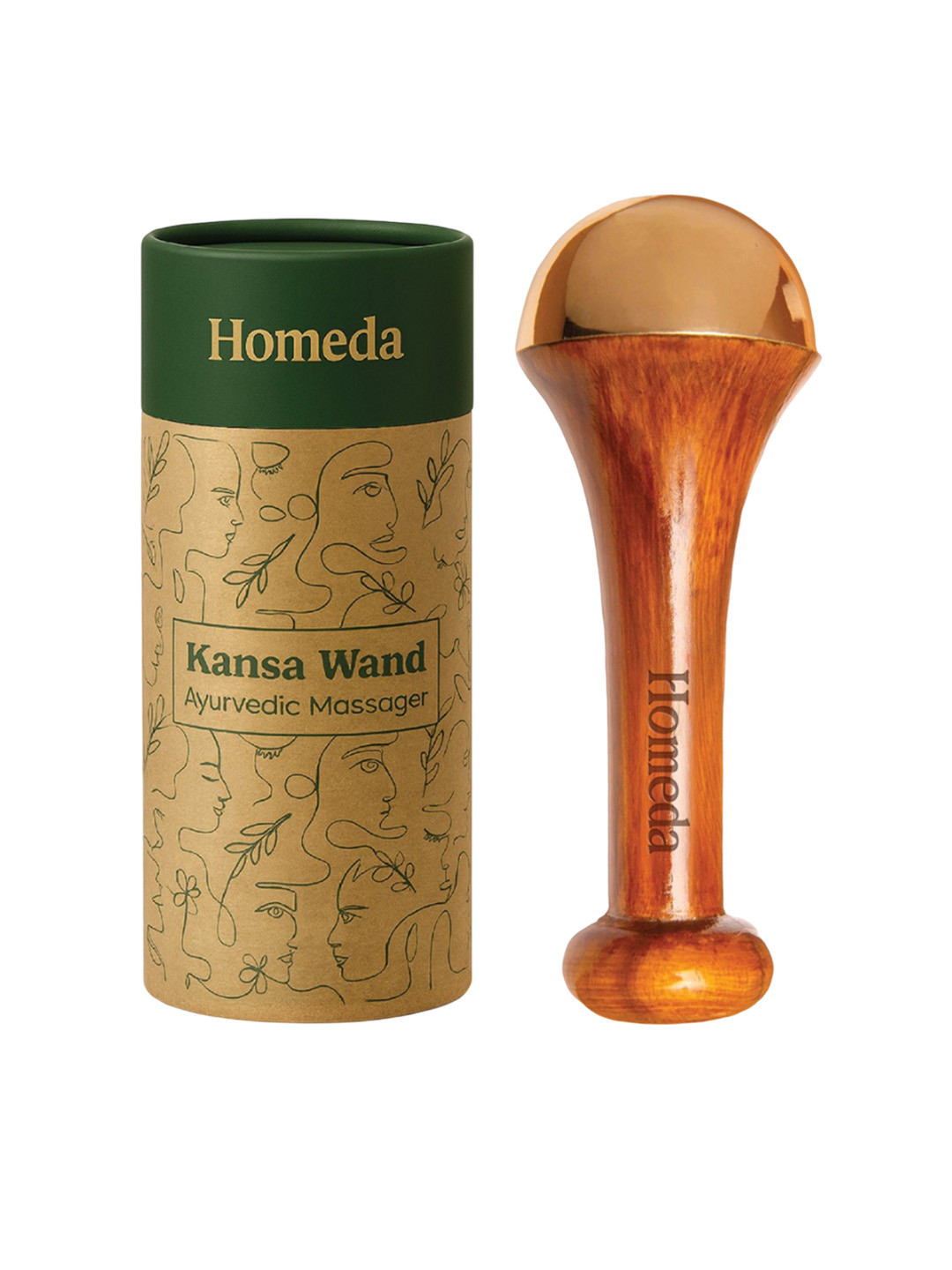 Homeda Kansa Wand Massager with Bronze Cap For Foot & Face