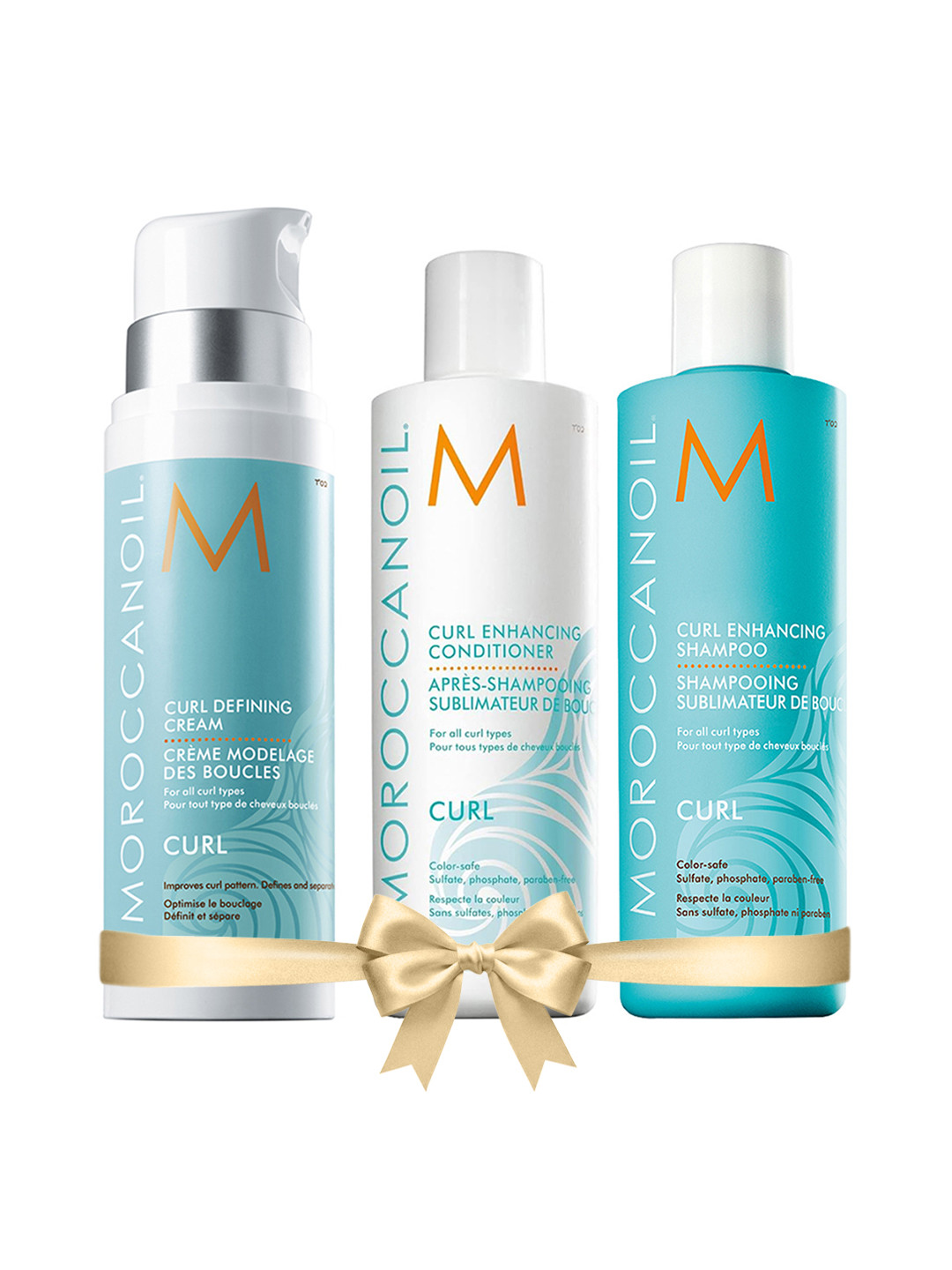 MOROCCANOIL Curl Enhancing Hair Care Trio 250 ml each - Conditioner + Hair Cream + Shampoo