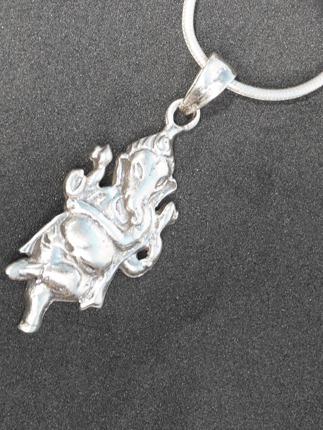 Love Rocks Silver Ganesha Natya Pendant